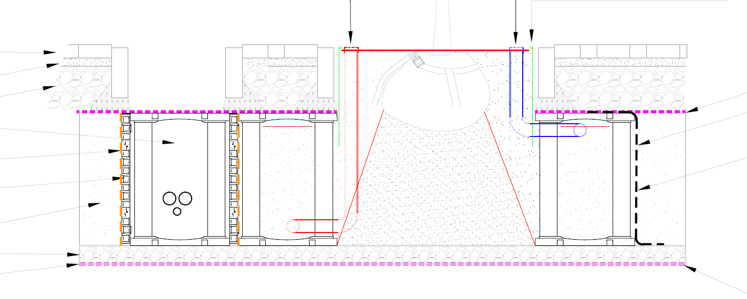 TreeParker soil cell system cables and pipelines